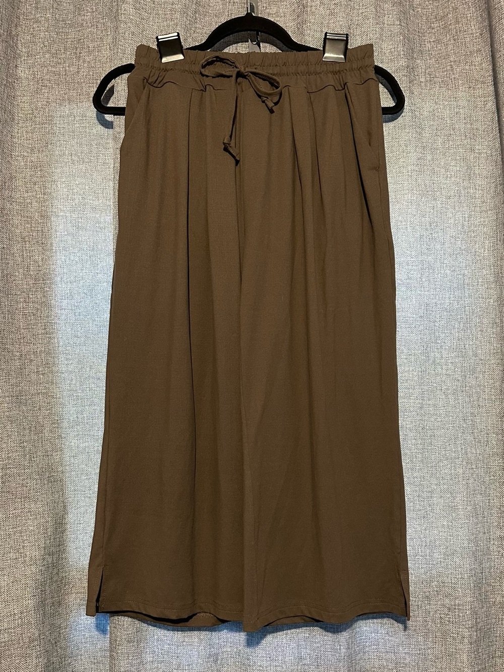 Dibaolong Everyday Butter Soft Loungewear Drawstring Yoga Wide Leg Pants Brown